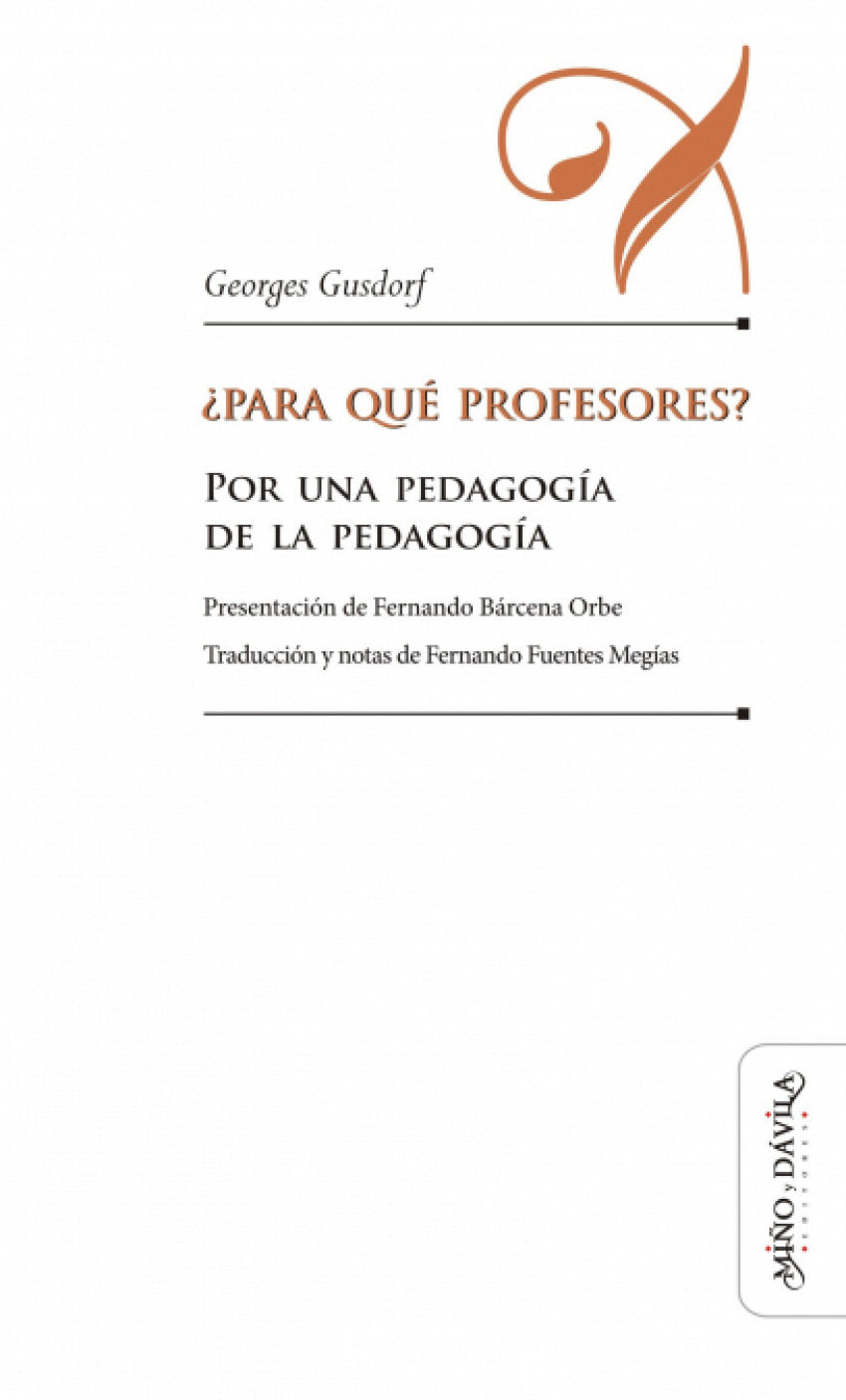 Para qué profesores?