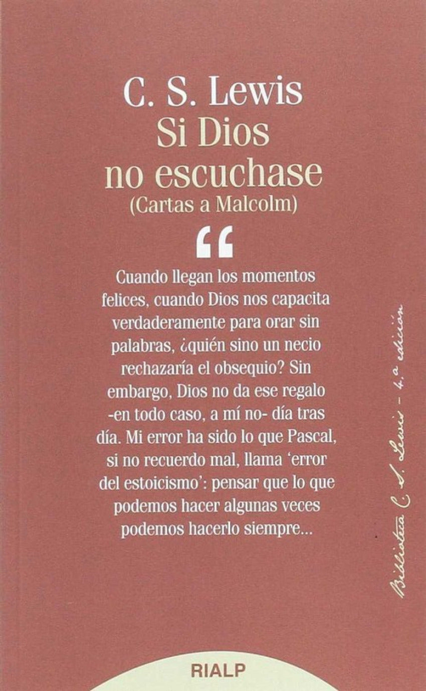 Si Dios no escuchase