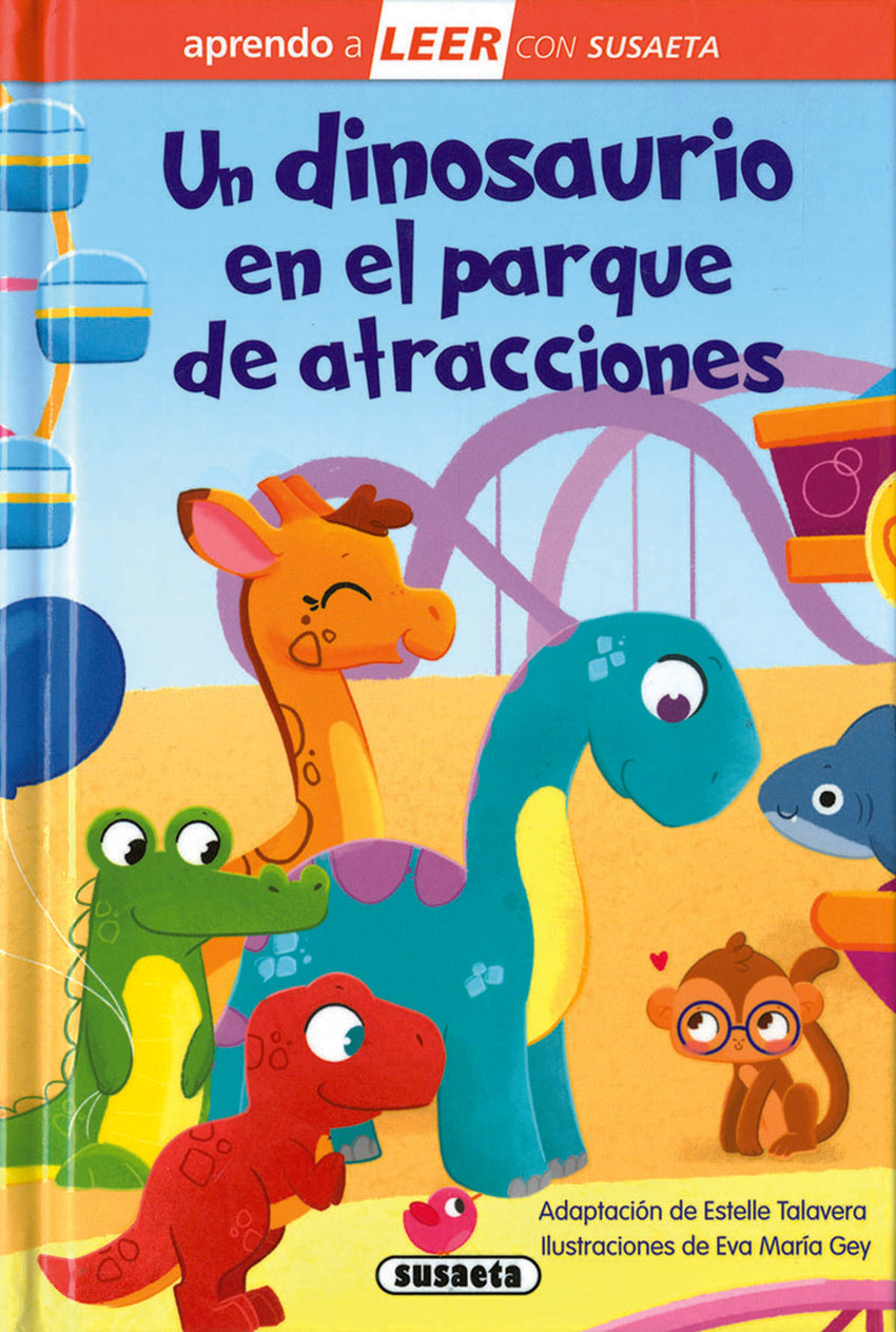 Un dinosaurio en el parque de atracciones