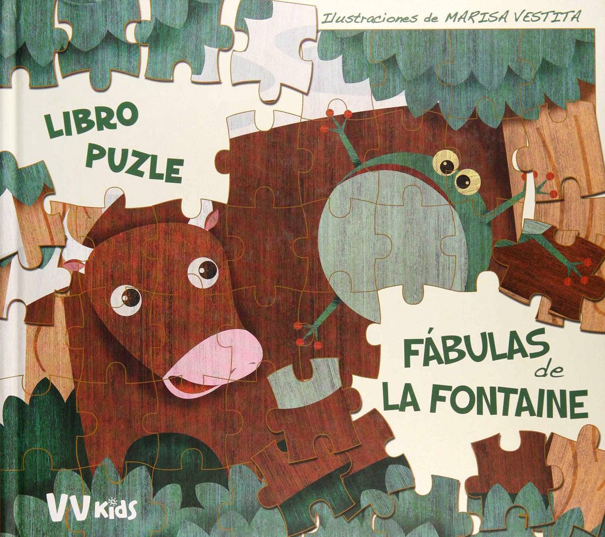 FABULAS DE LA FONTAINE LIBRO PUZZLE + 5 AÑOS