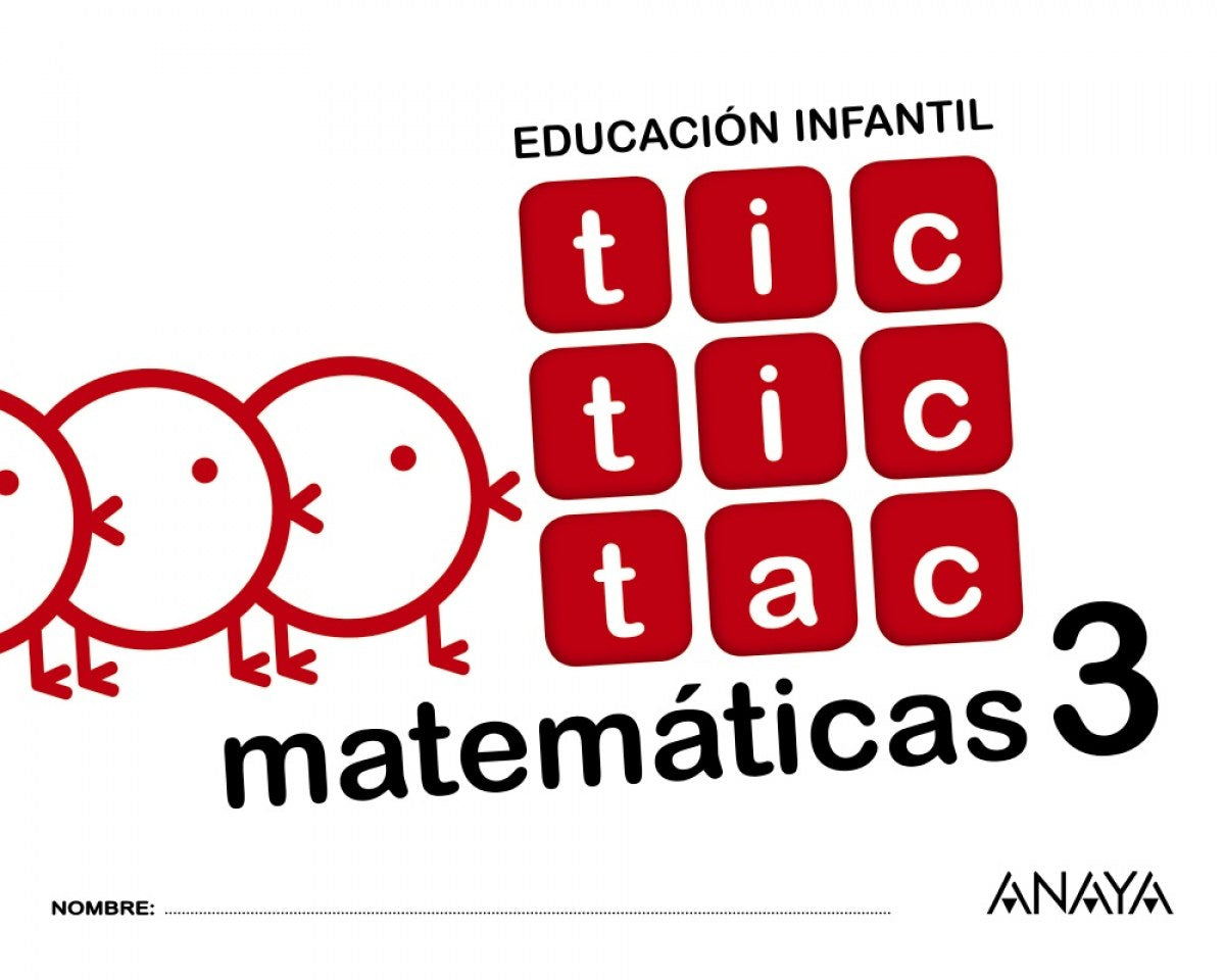 TIC TIC TAC 3 MATEMÁTICAS 5 AÑOS