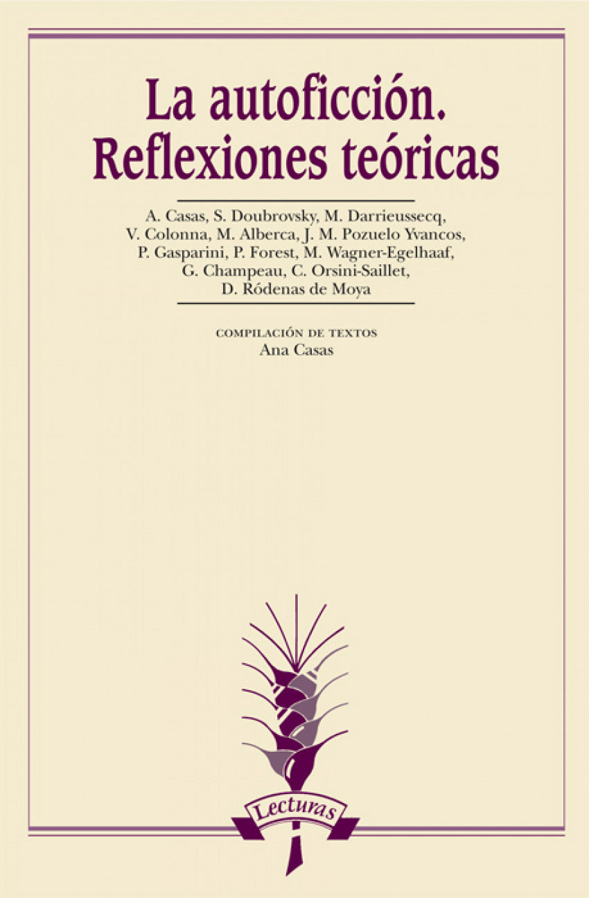 La autoficción. Reflexiones teóricas