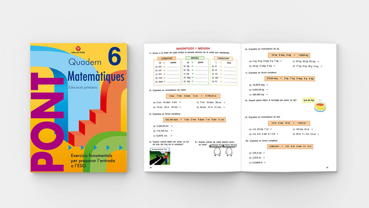 Pont, matemàtiques, 6 Educació Primaria, 3 cicle. Quadern