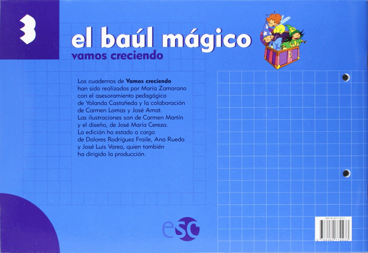 VAMOS CRECIENDO 3 AÑOS.(BAUL MAGICO).ED.EN VALORES