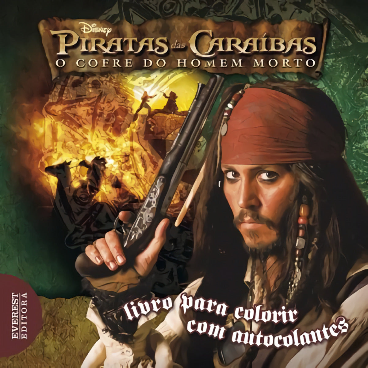 PIRATAS DAS CARAÍBAS: O COFRE DO HOMEM MORTO: LIVRO PARA COLORIR COM AUTOCOLANTES