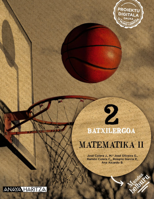 MATEMATIKA II 2ºBATX.MUNDUA HELBURU. EUSKADI 2023