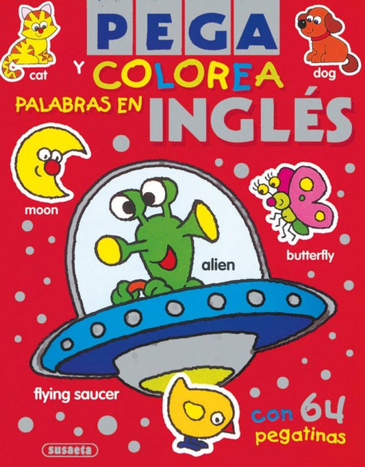 Pega y colorea palabras inglés 4