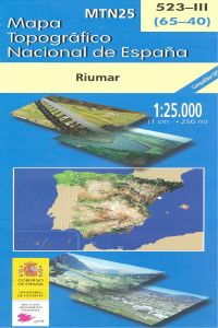 (523-III).Mapa topografico Riumar.(1:25.000)