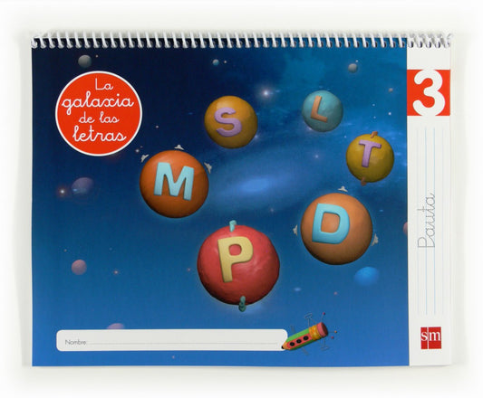 LECTOESCRITURA PAUTA 4 AÑOS NIVEL 3 GALAXIA DE LAS LETRAS