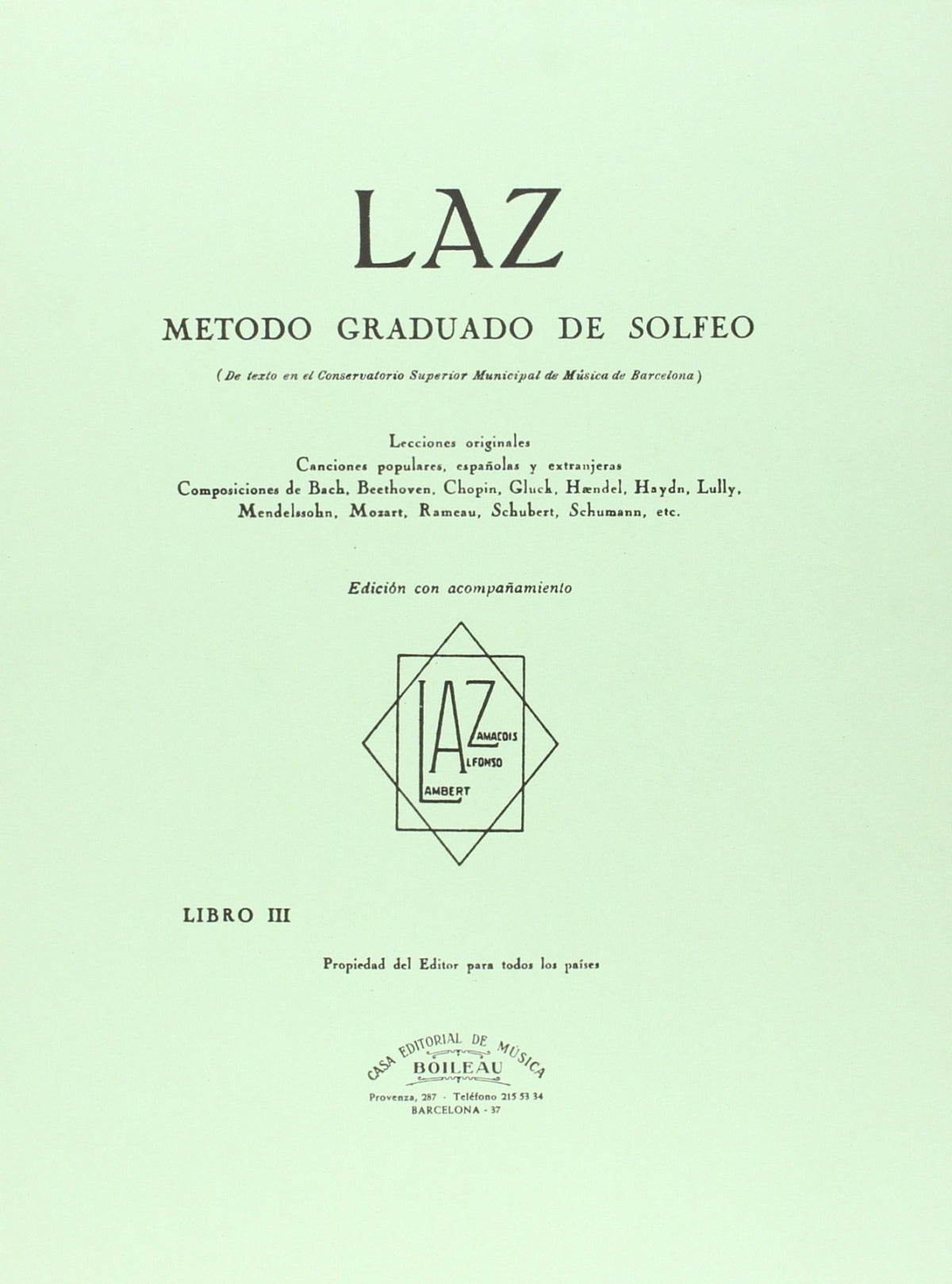 Laz:método de solfeo 3º acompañamiento