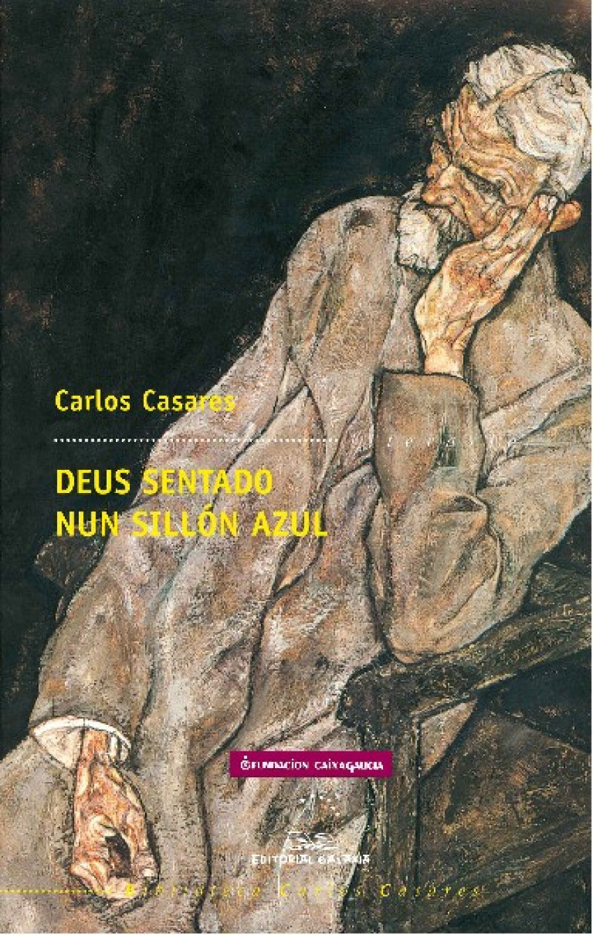 Deus sentado nun sillón azul