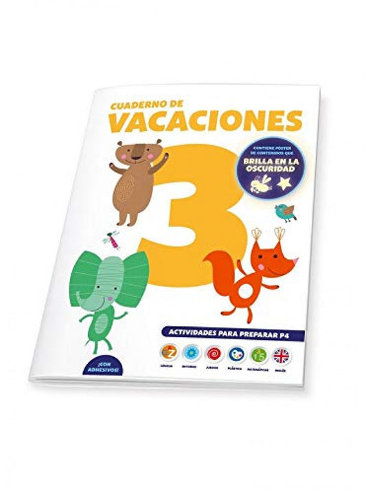 CUADERNO DE VACACIONES 3 AÑOS POSTER LUMINISCENTE