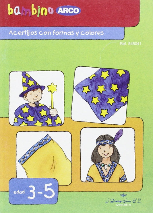 Bambino arco.acertijos con formas y colores