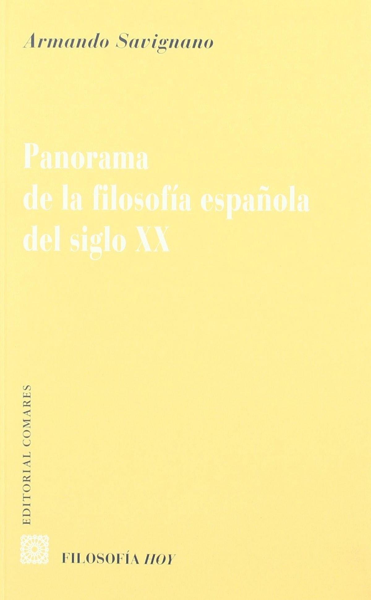 Panorama de la filosofia española del siglo xx