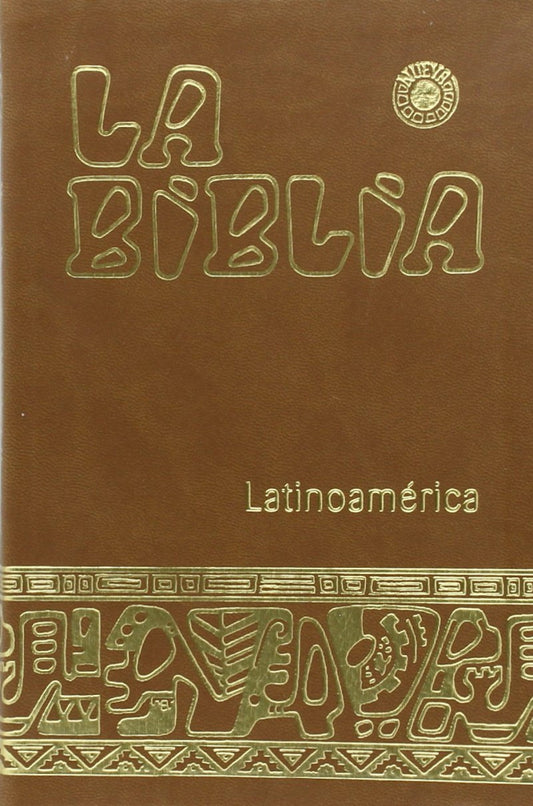 Biblia Latinoam. Ministro simil piel marron
