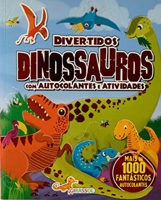 DIVERTIDOS DINOSSAUROS COM AUTOCOLANTES